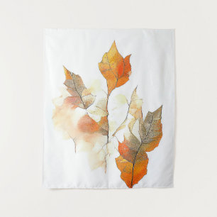 Leaf Herbstsaison Natur Wasserfarben Malerei Wandteppich