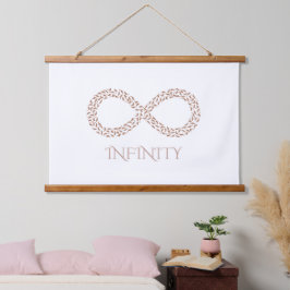 Leaf Infinity Symbol Wall Hanging Wandteppich Mit Holzrahmen
