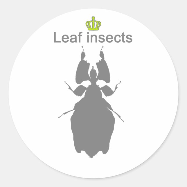 Leaf insects g5 runder aufkleber (Vorderseite)