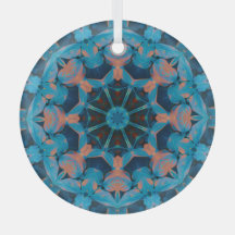 Leaf Kaleidoskop Stern in Blau und Orange