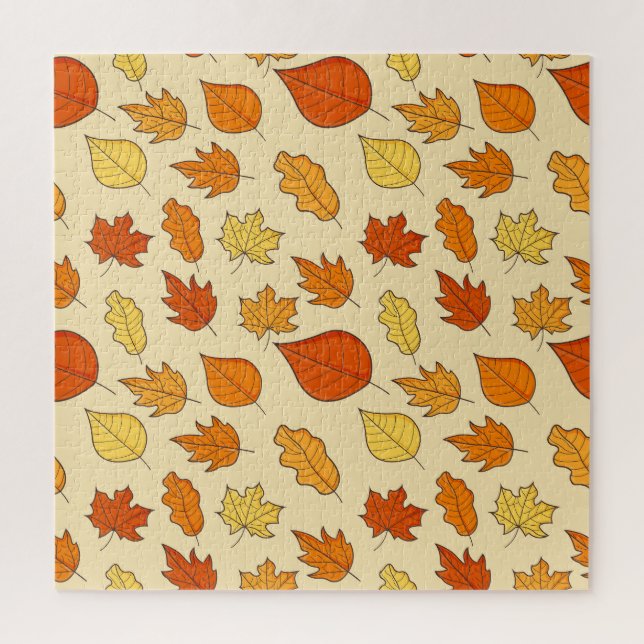 Leaf-Konzept: Muster für Autumn Symbol Puzzle (Vertikal)