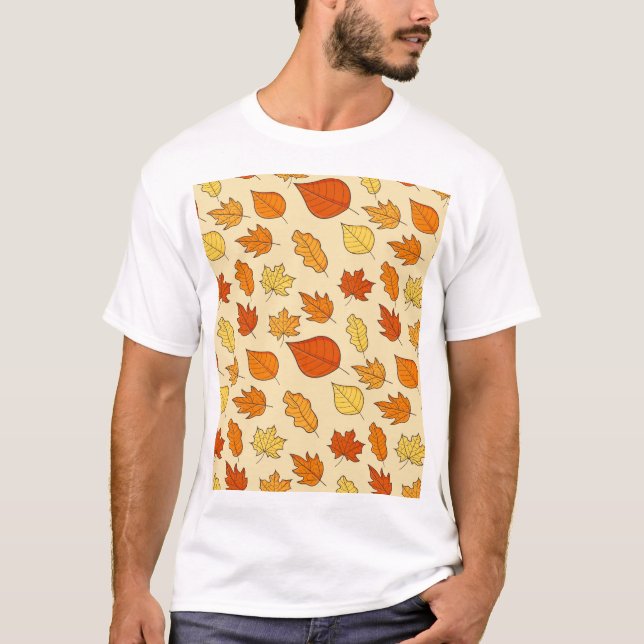 Leaf-Konzept: Muster für Autumn Symbol T-Shirt (Vorderseite)