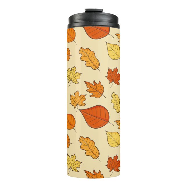 Leaf-Konzept: Muster für Autumn Symbol Thermosbecher (Vorderseite)