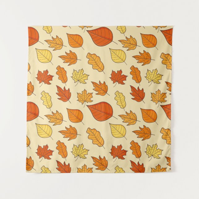 Leaf-Konzept: Muster für Autumn Symbol Wandteppich (Vorderseite)