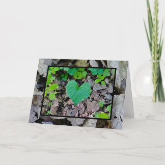 Leaf Liebe Herz (innen leer) Karte