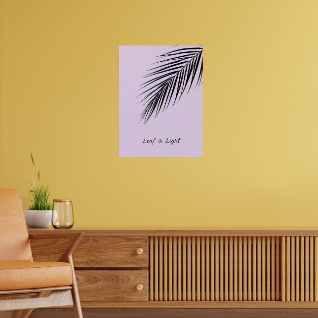Leaf & Light - Minimalistisches Palmblätterblatt Poster (Wohnzimmer 2)