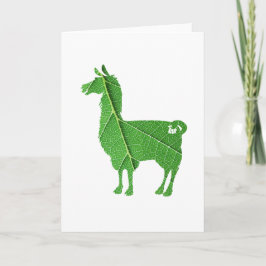 Leaf Llama Greeting Card Karte