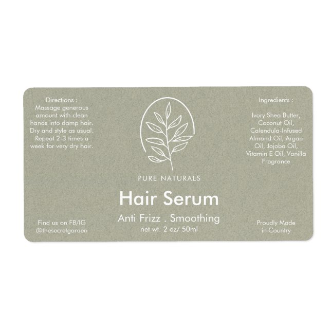 Leaf-Logo Modernes botanisches Naturprodukt (Vorne)