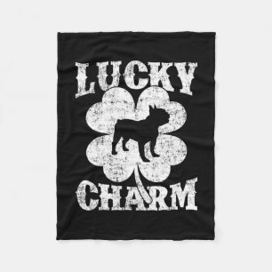 Leaf Lucky Charm French Bulldog St Patrick's Day Fleecedecke
