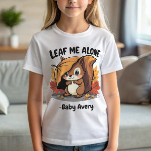 Leaf Me allein Funny Herbst Herbst Eichhörnchen T-Shirt