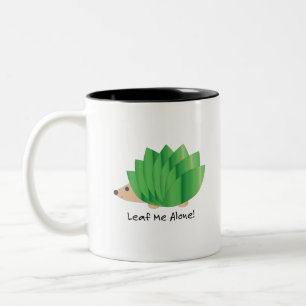Leaf Me allein Niedlicher Igel Zweifarbige Tasse
