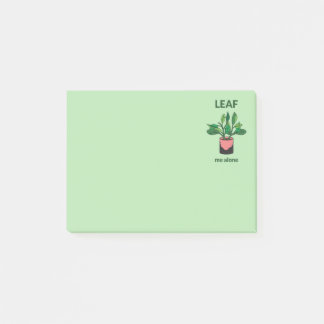 Leaf Me Alone Funny Sarcastic Quote Gardeners Post-it Klebezettel