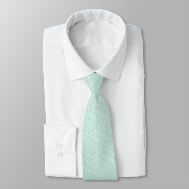 LEAF – Mint Green Elegant Wedding Tie Krawatte (Gebunden)
