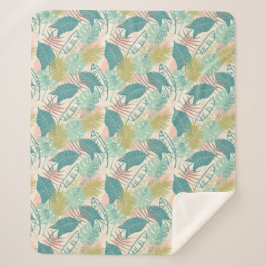 Leaf-Muster-Decken Sherpadecke