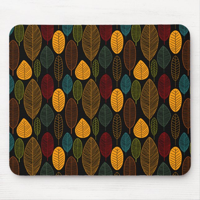Leaf-Muster - Farben Mousepad (Vorne)
