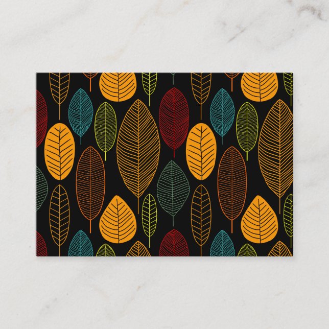 Leaf-Muster - Farben Visitenkarte (Vorderseite)