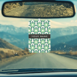 Leaf-Muster, grüne Blätter, Ihr Name Autolufterfrischer