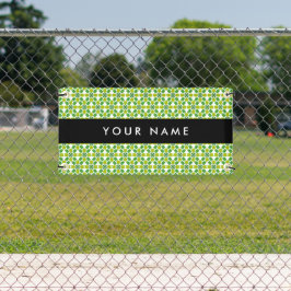 Leaf-Muster, grüne Blätter, Ihr Name Banner