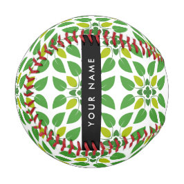 Leaf-Muster, grüne Blätter, Ihr Name Baseball