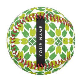 Leaf-Muster, grüne Blätter, Ihr Name Baseball