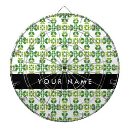 Leaf-Muster, grüne Blätter, Ihr Name Dartscheibe