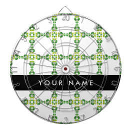 Leaf-Muster, grüne Blätter, Ihr Name Dartscheibe