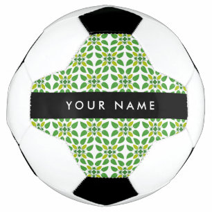 Leaf-Muster, grüne Blätter, Ihr Name Fußball