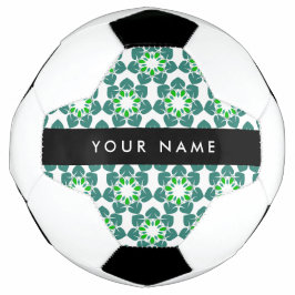 Leaf-Muster, grüne Blätter, Ihr Name Fußball