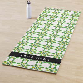 Leaf-Muster, grüne Blätter, Ihr Name Yogamatte