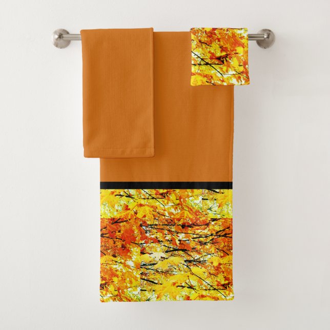 Leaf Muster Herbst Badetuch Set (Insitu)