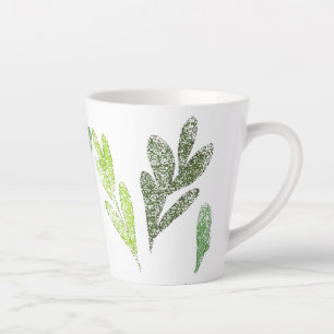 Leaf Muster Latte Tasse