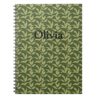 Leaf Muster Spiral Foto Notebook Notizblock