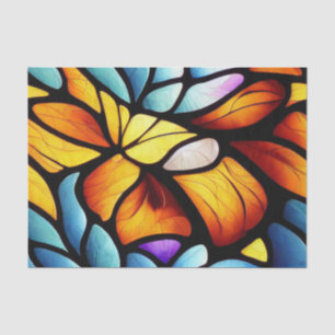 Leaf Muster verkleidetes Glas Decoupage Seidenpapier