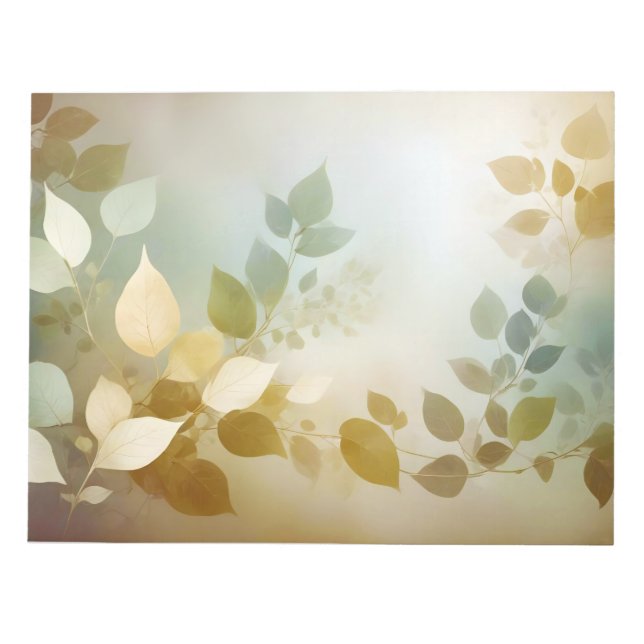 Leaf Nah-up ruhige Natursaison Notizblock (Vorderseite)