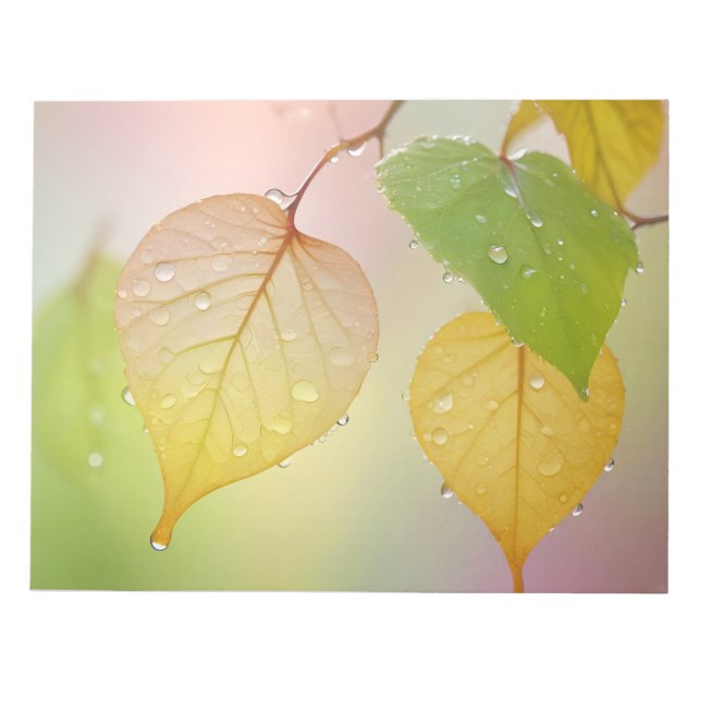 Leaf Nah-up ruhige Natursaison Notizblock (Vorderseite)