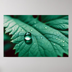 Leaf Nah-up ruhige Natursaison Poster