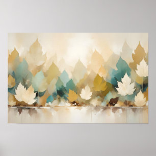 Leaf Nah-up ruhige Natursaison Poster