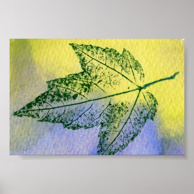 Leaf Nature Print Mini-Poster Poster (Vorne)