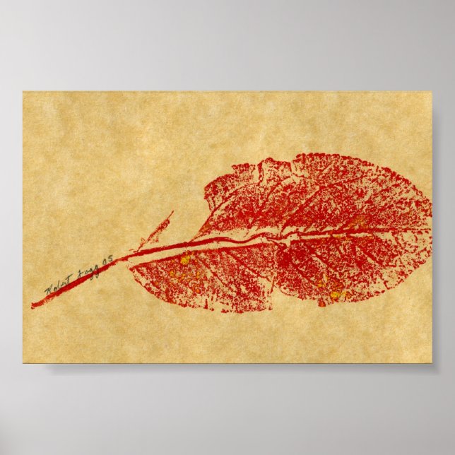 Leaf Nature Print Mini-Poster Poster (Vorne)