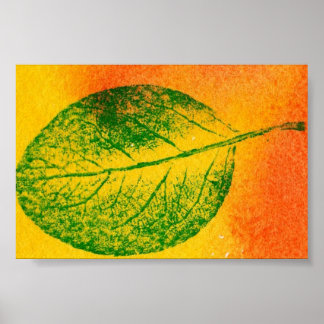 Leaf Nature Print Mini-Poster Poster