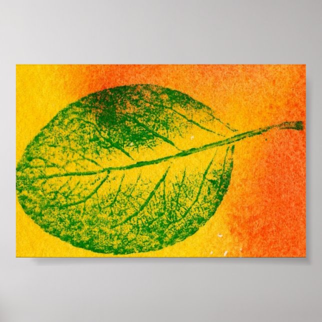 Leaf Nature Print Mini-Poster Poster (Vorne)