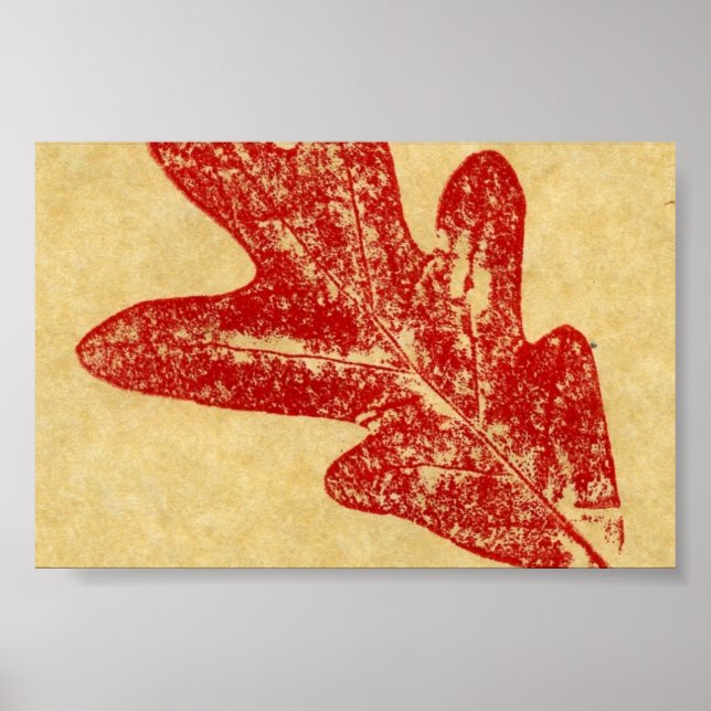 Leaf Nature Print Mini-Poster Poster (Vorne)
