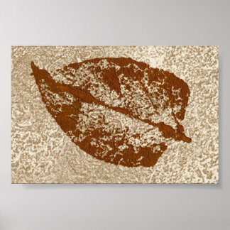 Leaf Nature Print Mini-Poster Poster