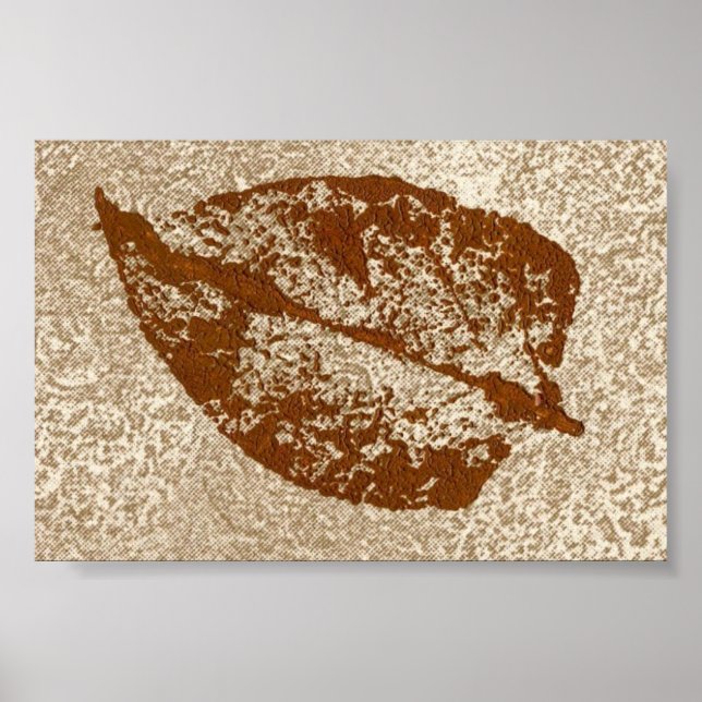 Leaf Nature Print Mini-Poster Poster (Vorne)