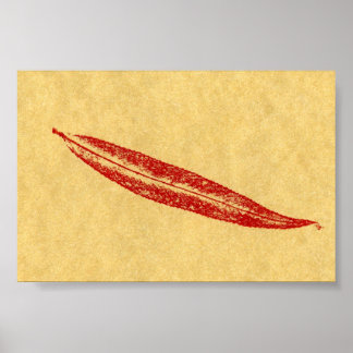 Leaf Nature Print Mini-Poster Poster