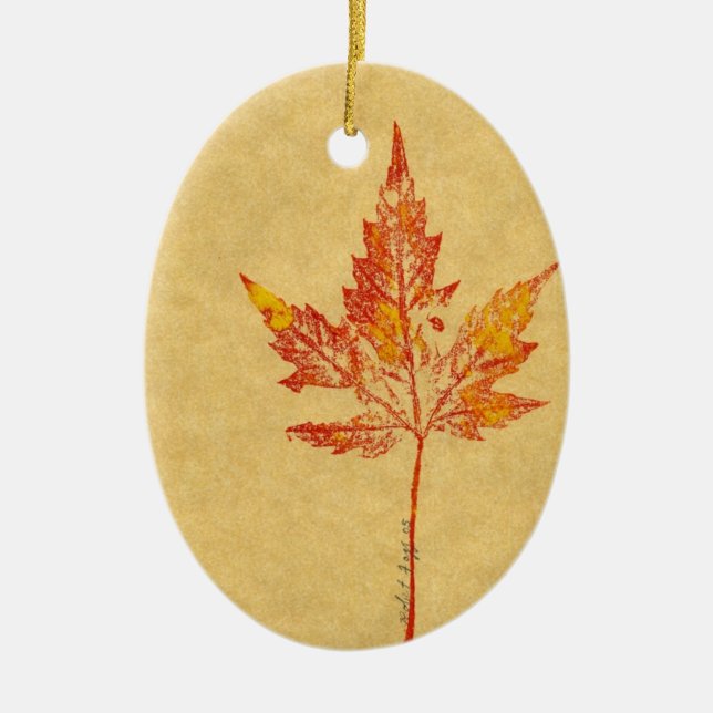 Leaf Nature Print Ornament (Vorne)