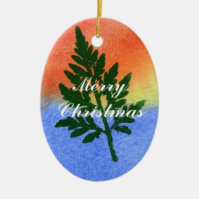 Leaf Nature Print Ornament (Vorne)