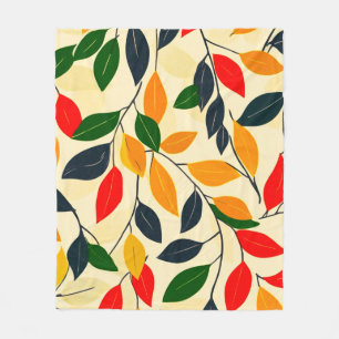 Leaf Pattern Fleecedecke