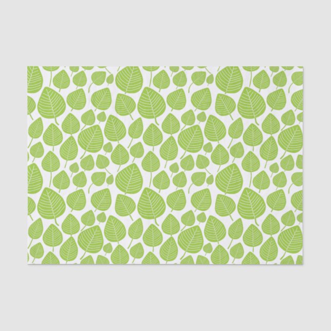 Leaf Pattern - Martian Green Seidenpapier (Vorderseite)