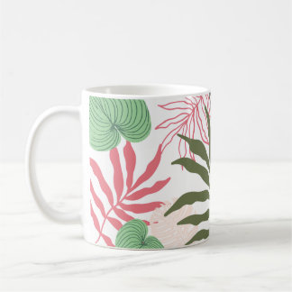 Leaf pattern mug kaffeetasse
